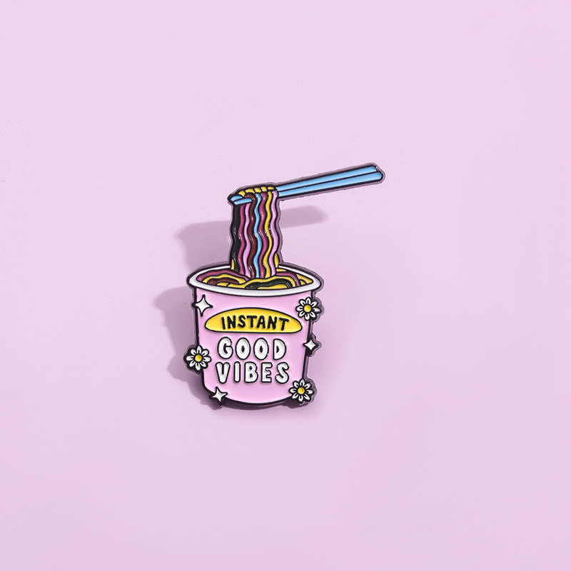 Embroidery Initials - Positive energy personality quotes Enamel Pin