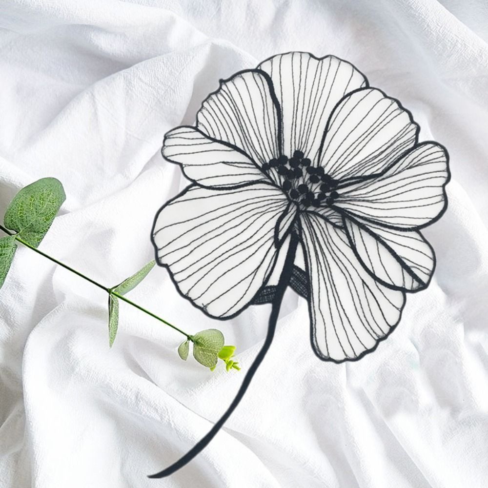 Embroidery On Black Shirt - Embroidery Patch Embroidered Flower Applique Sew