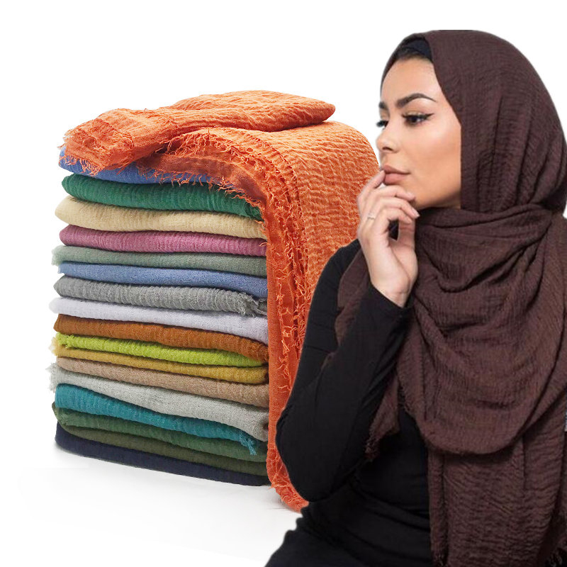 Felt Sheet Wool - 2026 Muslim Fashion Women Crinkle Hijab