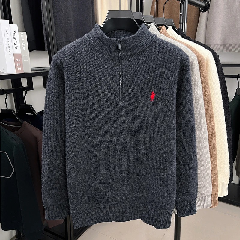 Embroidery Logo - High end zipper stand up collar