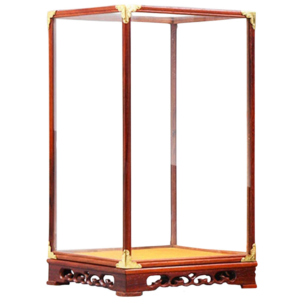 Frame Display Wood - Glass Display Box Buddha Protective Case