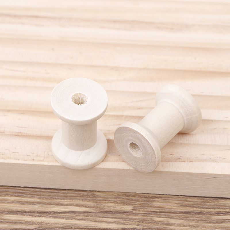 Embroidery Ribbon - 10Pc Vintage Wooden Spools DIY Reels