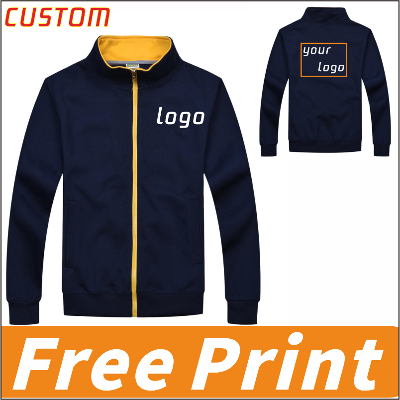Fashionable Stand Up Collar Zi - Embroidery Logo 评论和价格