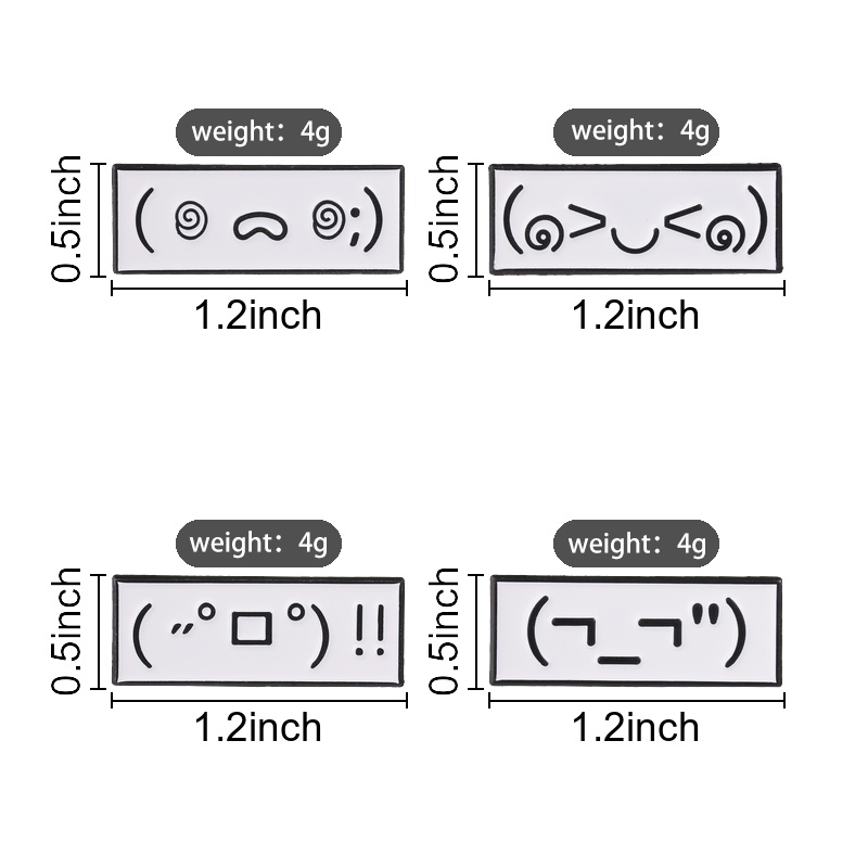 Cute Cartoon Kaomoji Emoticon  - Embroidery Initials 评论和价格
