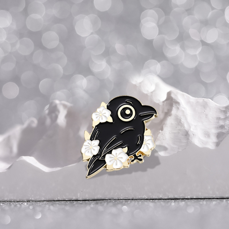 Punk Crow Wizard Enamel Pins C - Embroidery Logo 评论和价格