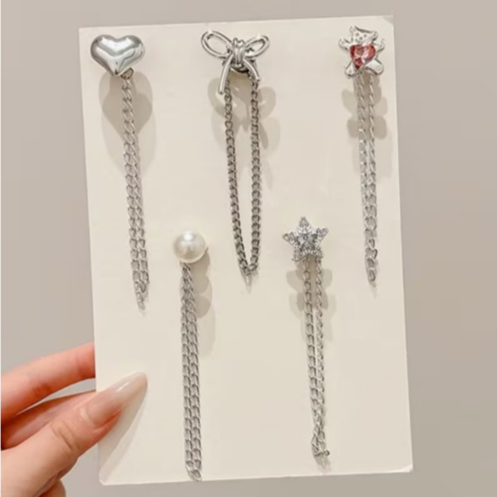 8 pieces of bow knot heart sta - Embroidery Knot 评论和价格