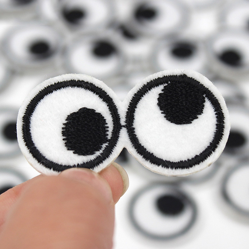 Cartoon 5pcs Eyes Embroidery I - Embroidery On Black Shirt 评论和价格