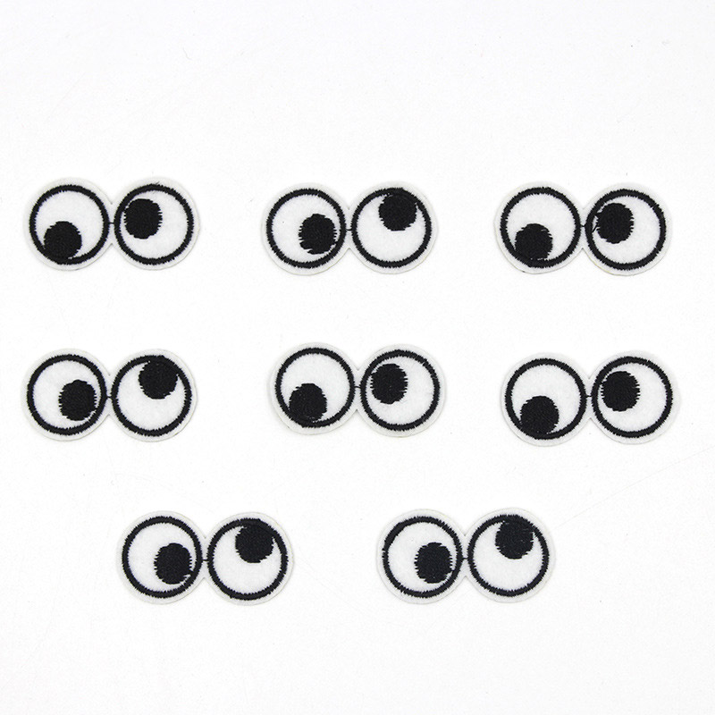 Cartoon 5pcs Eyes Embroidery I - Embroidery On Black Shirt 评论和价格