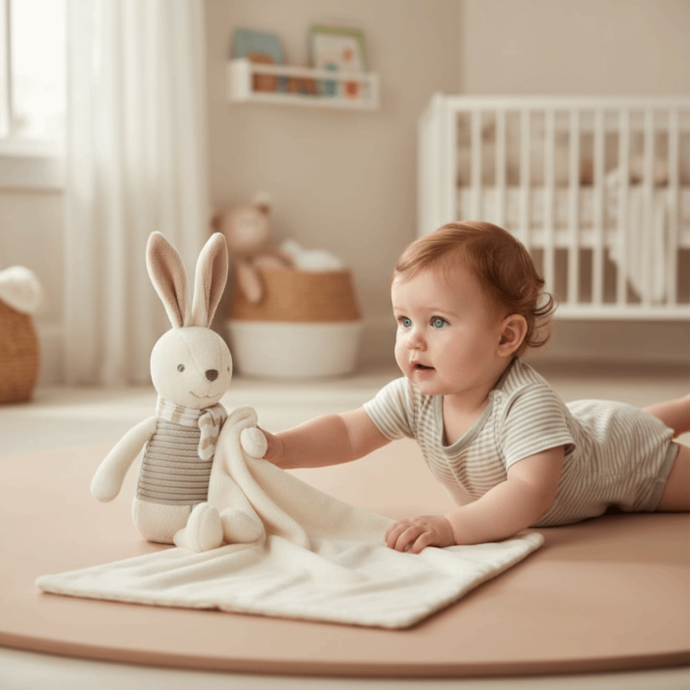 Square Shape Baby Rabbit Comfo - Embroidery Rabbit 评论和价格