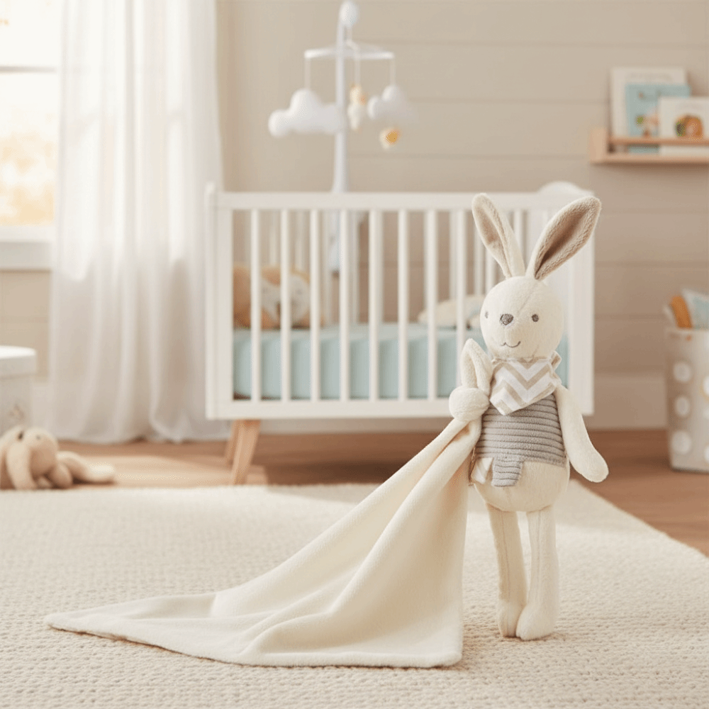 Square Shape Baby Rabbit Comfo - Embroidery Rabbit 评论和价格
