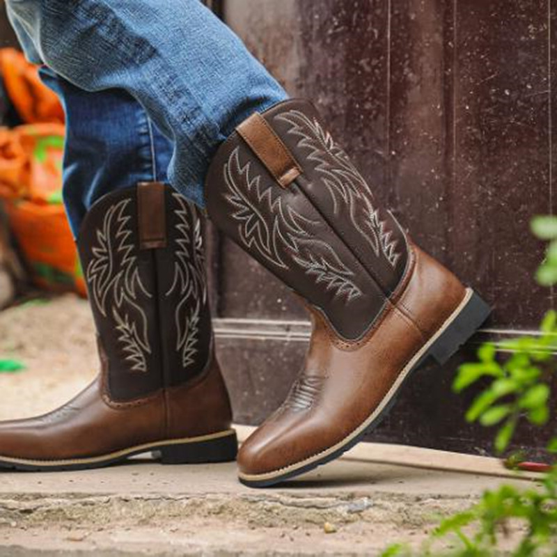 New Men High Boots Embroidery  - Embroidery Stitch 评论和价格