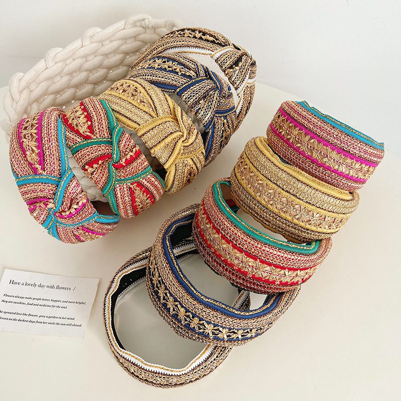 Women Girls Vintage Bohemian E - Embroidery Knot 评论和价格