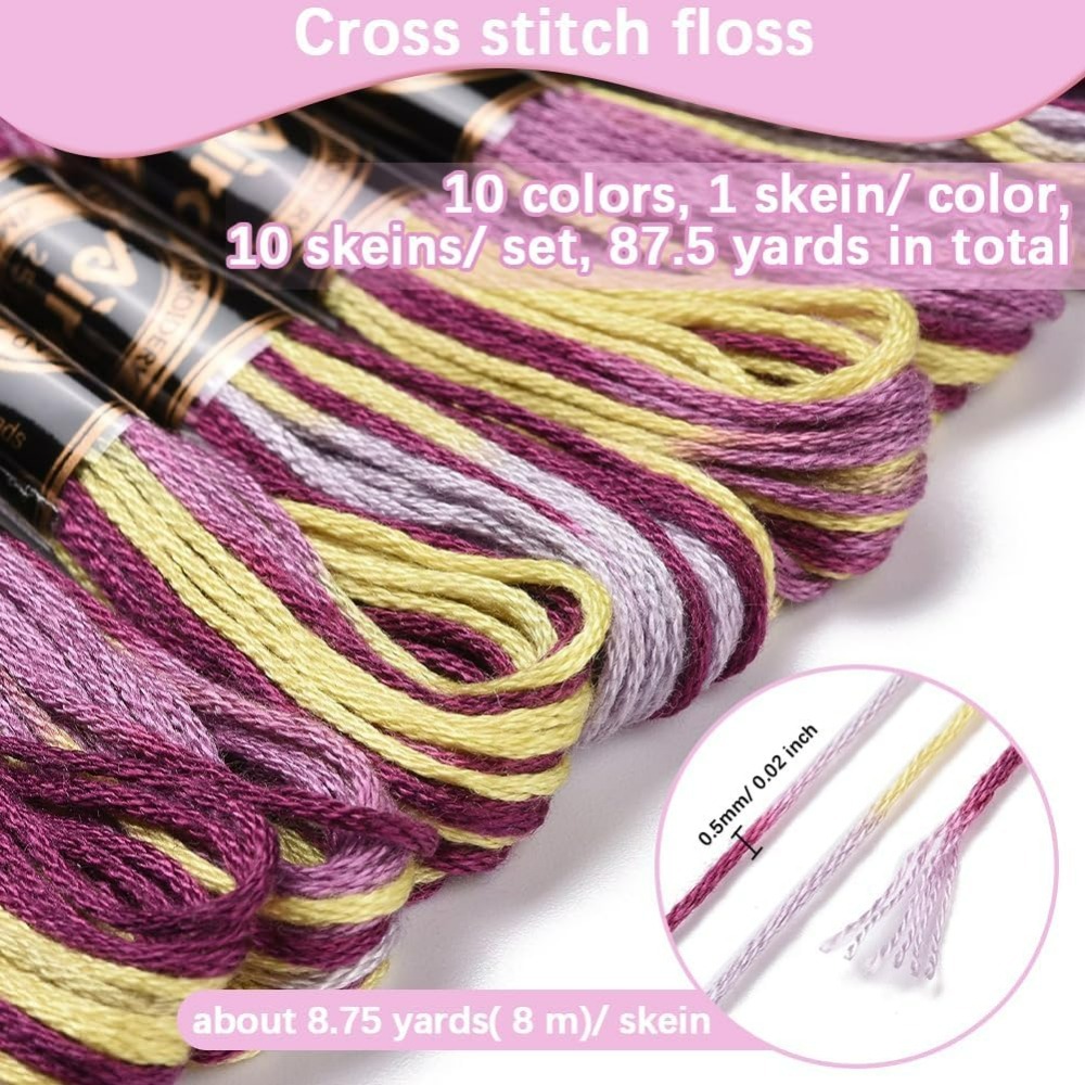 6 Strands Purple Variegated Em - Embroidery Stitch 评论和价格