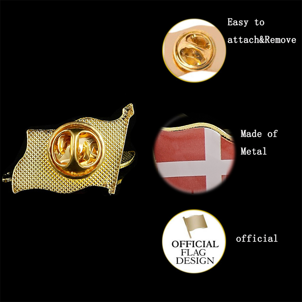 Denmark Waving Epoxy Flag Lape - Embroidery Knot 评论和价格