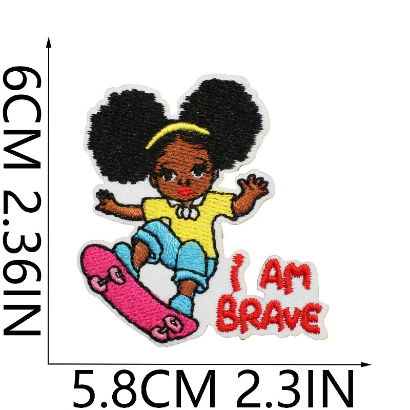 Cute Black Girl Baby Independe - Embroidery On Black Shirt 评论和价格