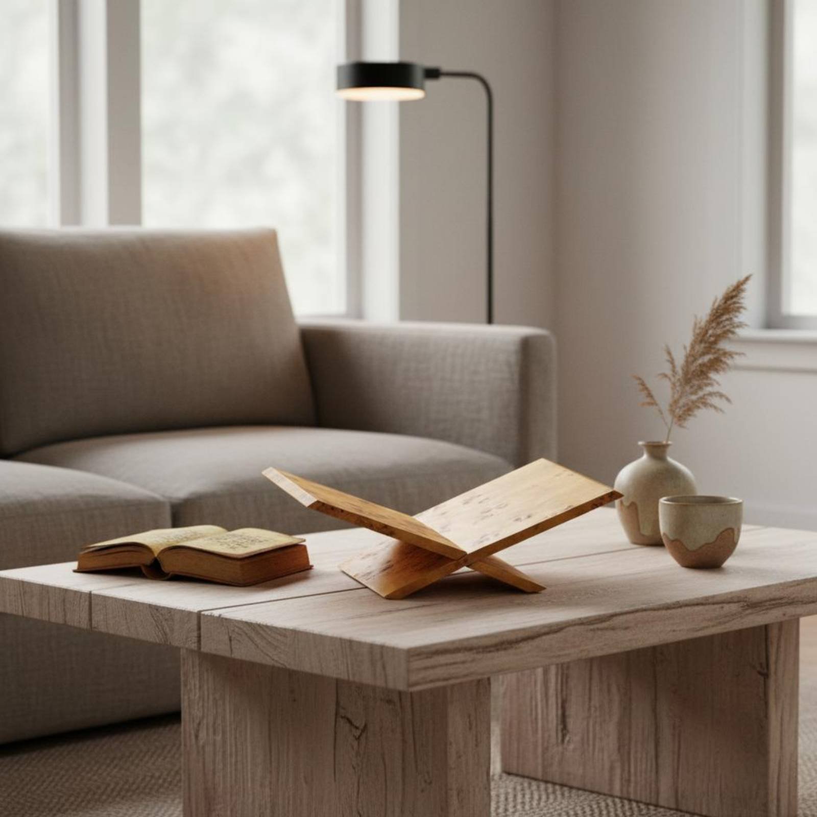 Cross Book Stand Wabi-Sabi Des - Frame Display Wood 评论和价格