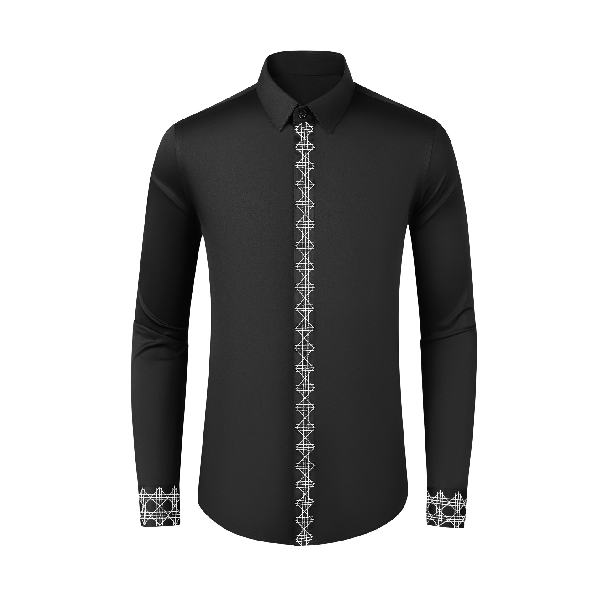 Autumn and Winter New Product: - Embroidery On Black Shirt 评论和价格