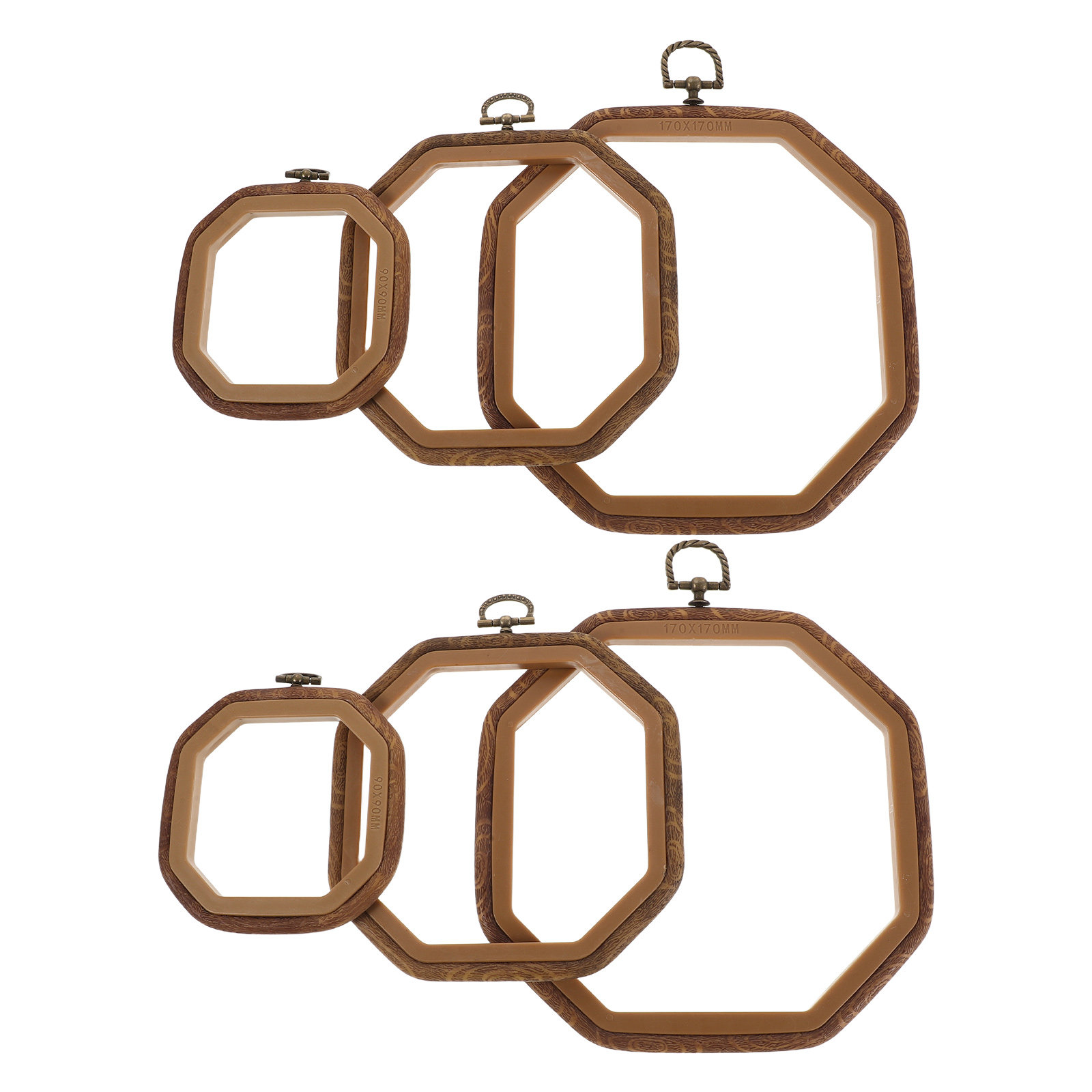 6Pcs Octagonal Imitated Wood E - Frame Display Wood 评论和价格