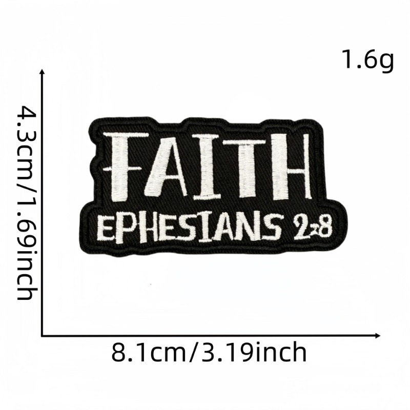English Letters Faith Love Bla - Embroidery On Black Shirt 评论和价格