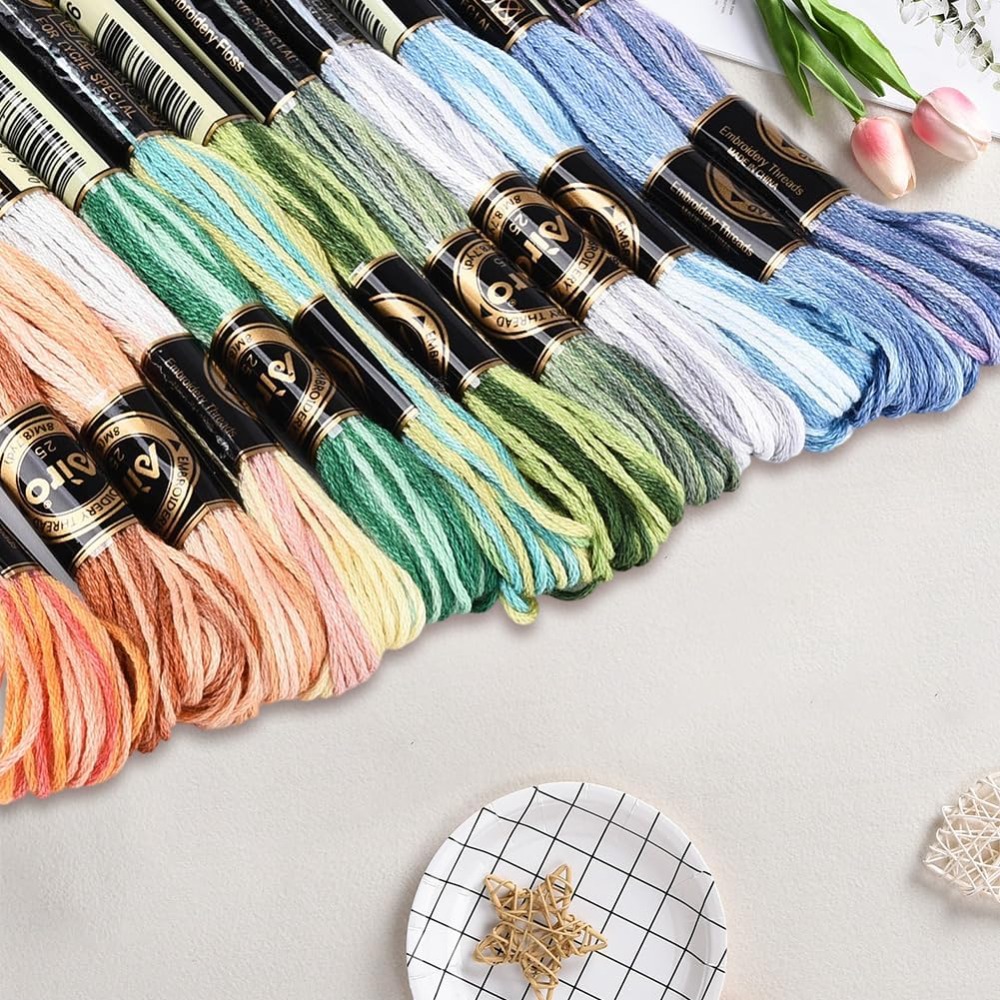 12 Skeins 105 Yards Cross Stit - Embroidery Stitch 评论和价格