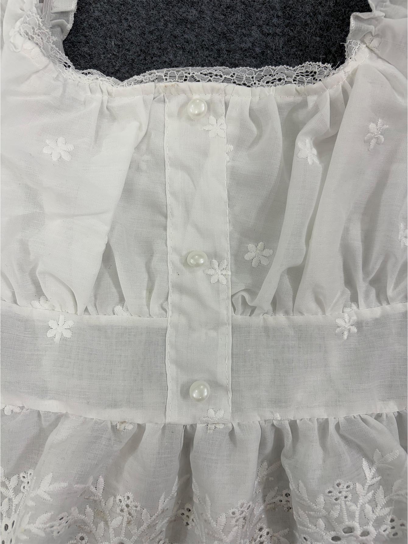 White Floral Eyelet Embroidery - Embroidery Eyelet 评论和价格