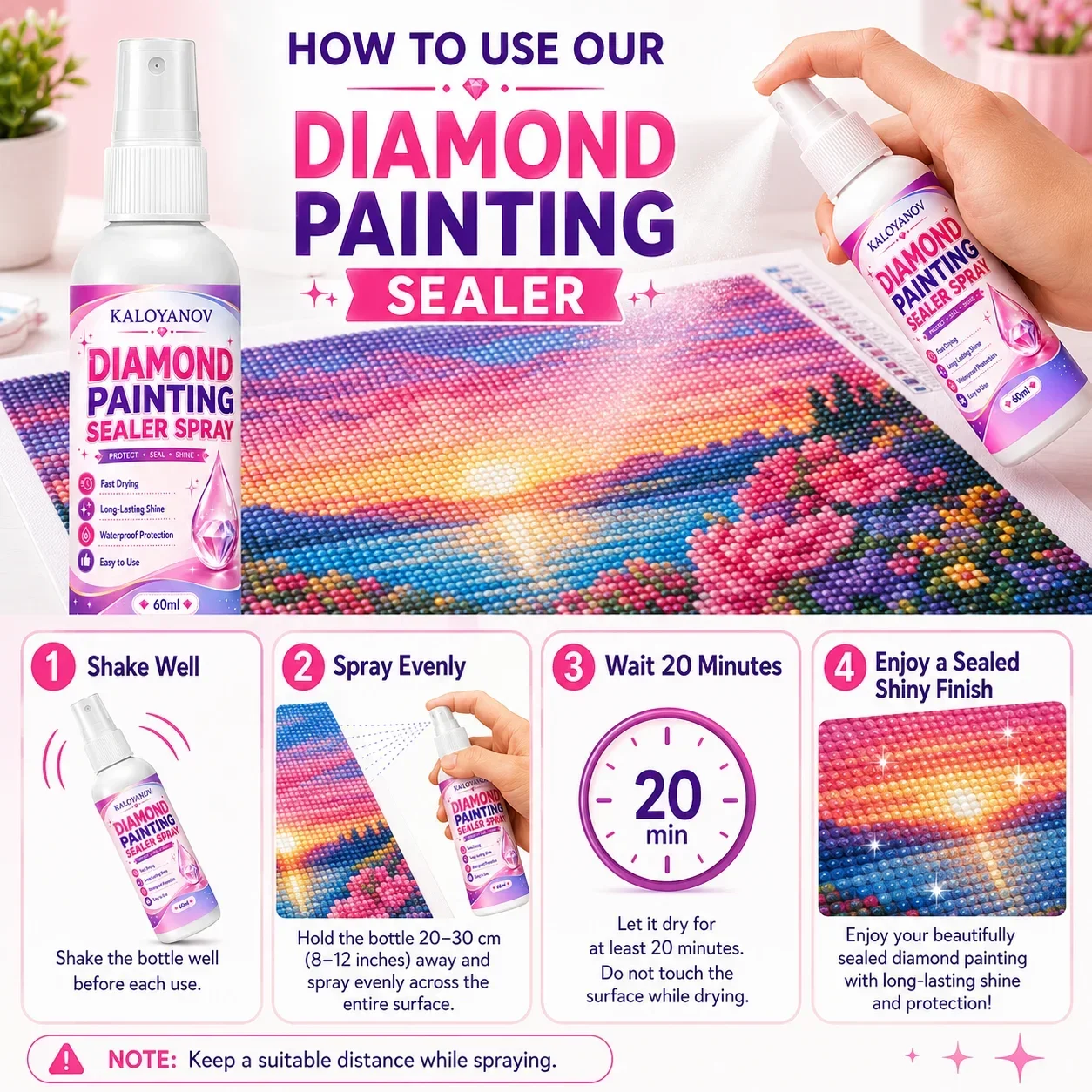 5D Diamond Painting Sealer Spr - Embroidery Details 评论和价格