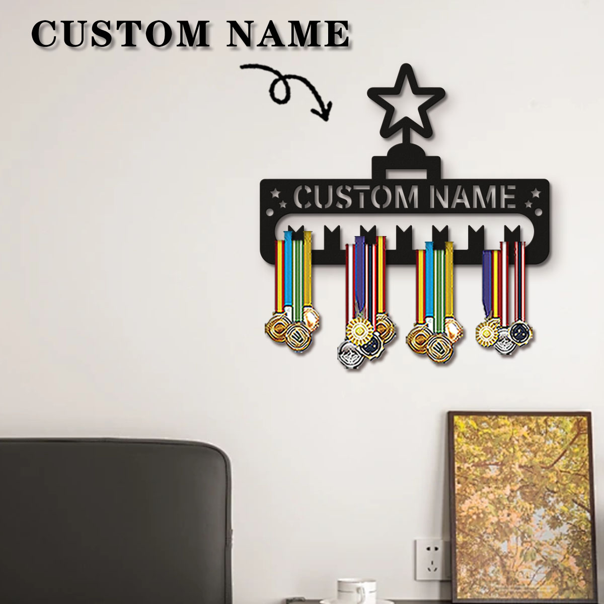 1pc Custom Modern Style Cartoo - Frame Display Wood 评论和价格