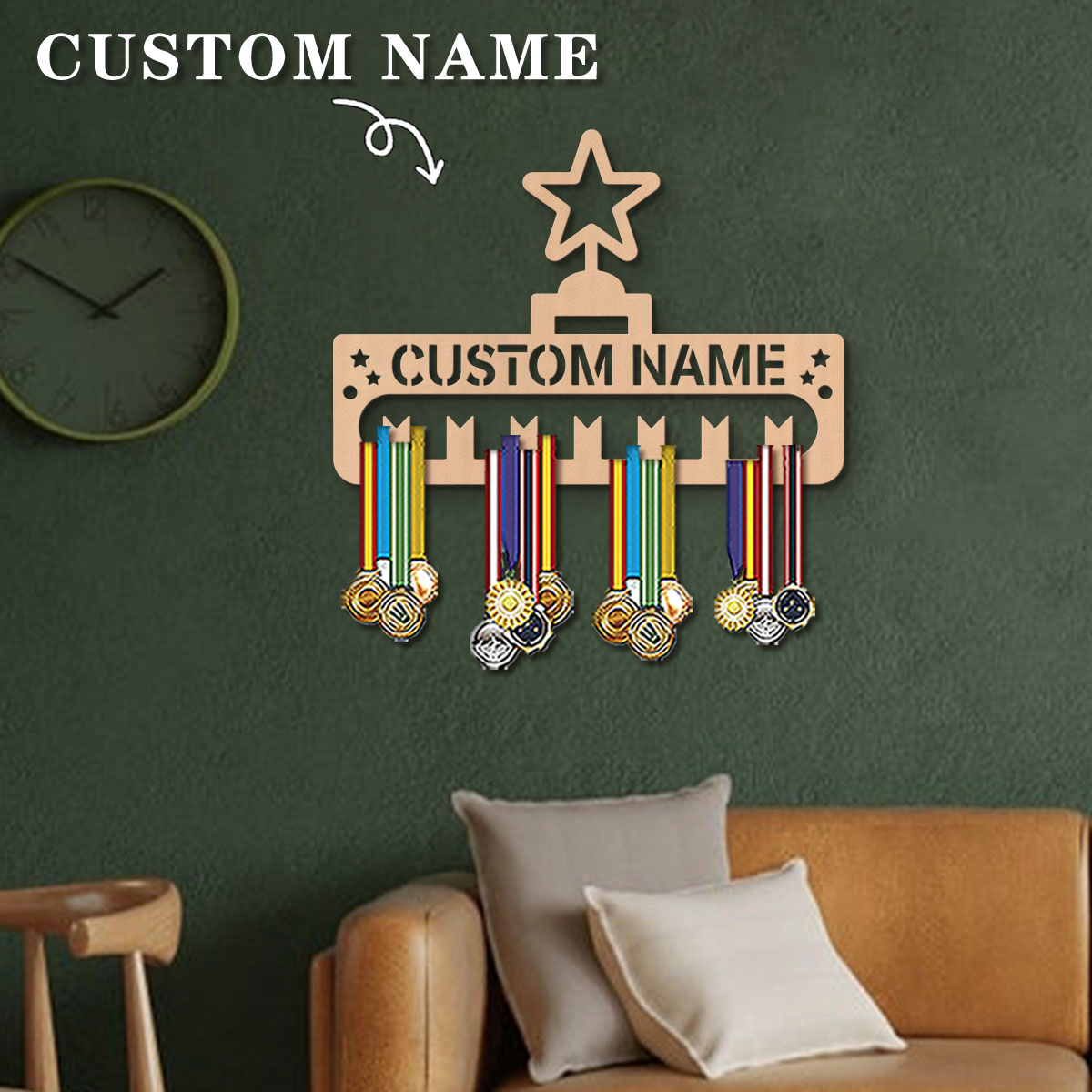 1pc Custom Modern Style Cartoo - Frame Display Wood 评论和价格