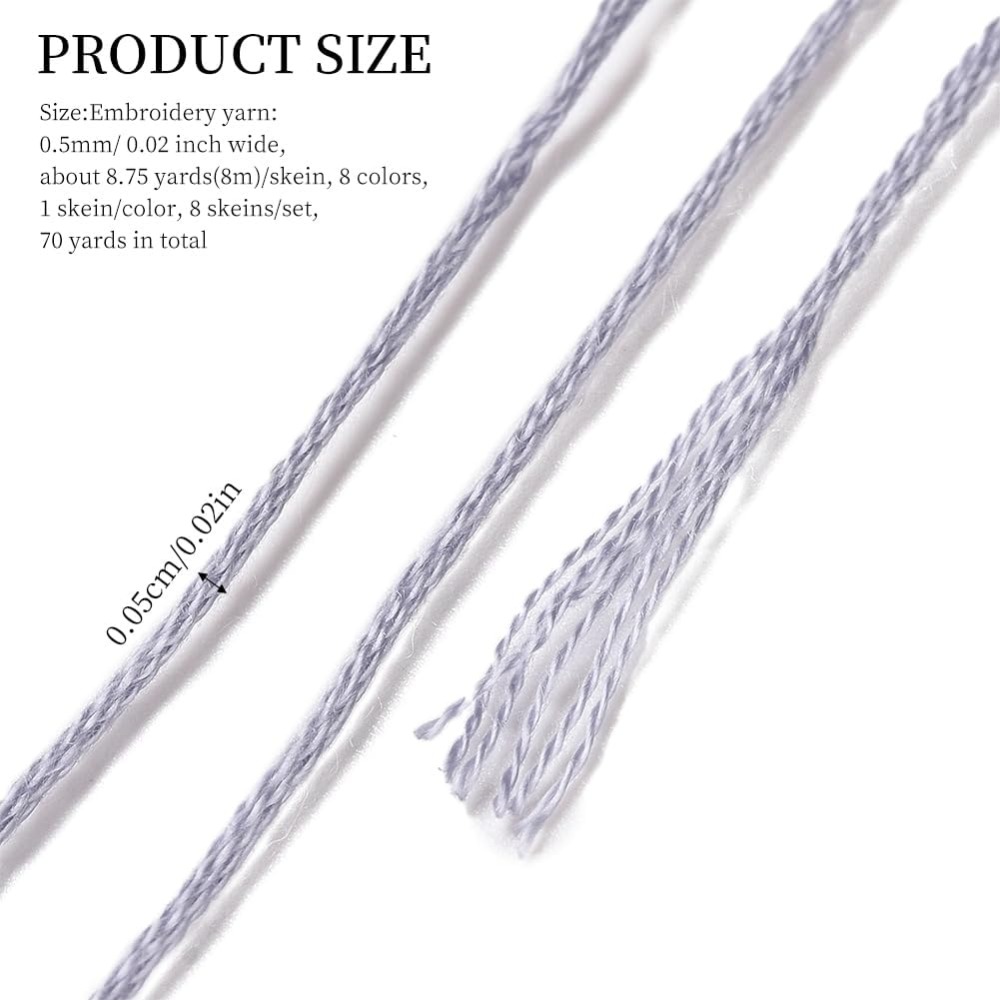 8 Skeins 70 Yards Grey Friends - Embroidery Stitch 评论和价格