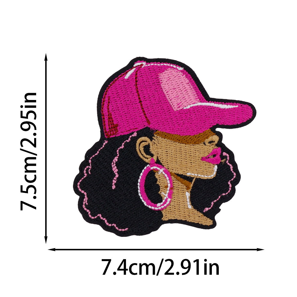 Cartoon Fashion Black Girl Wom - Embroidery On Black Shirt 评论和价格