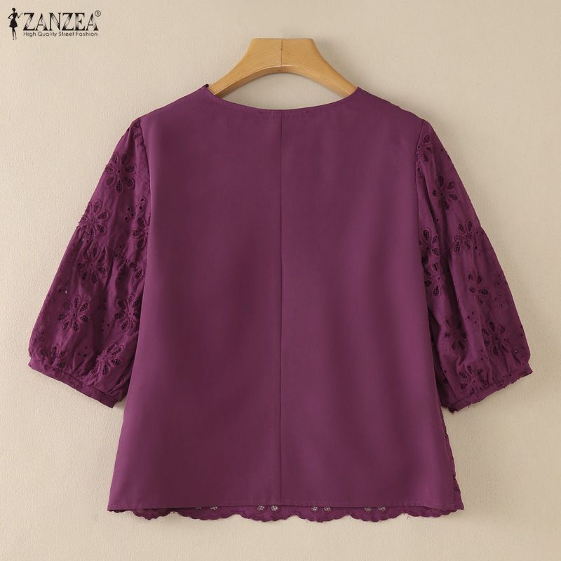 ZANZEA 2026 Eyelet Embroidery  - Embroidery Eyelet 评论和价格