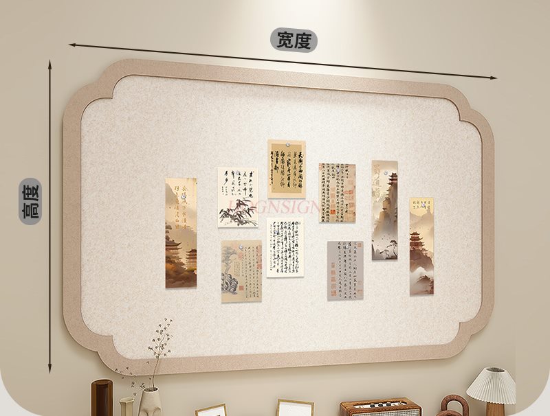 1pcs National style felt board - Frame Display Wood 评论和价格