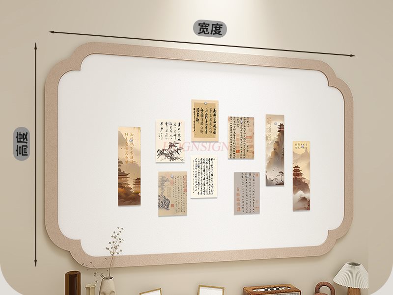 1pcs National style felt board - Frame Display Wood 评论和价格