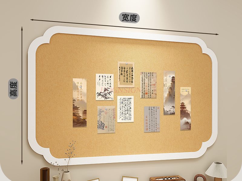 1pcs National style felt board - Frame Display Wood 评论和价格