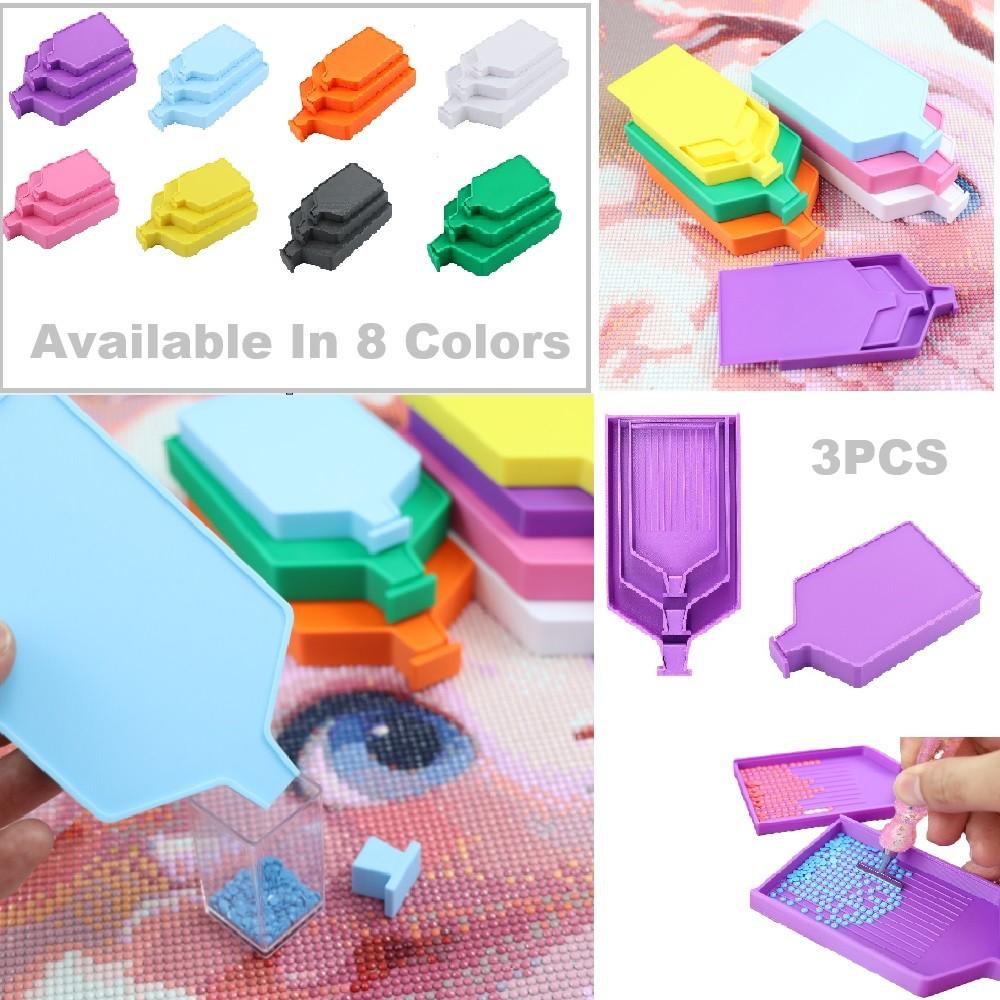 DIY 3Pcs Diamond Painting Tray - Embroidery Details 评论和价格