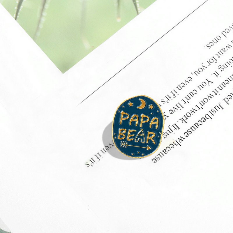 Mama Papa Bear Enamel Pins Cus - Embroidery Logo 评论和价格