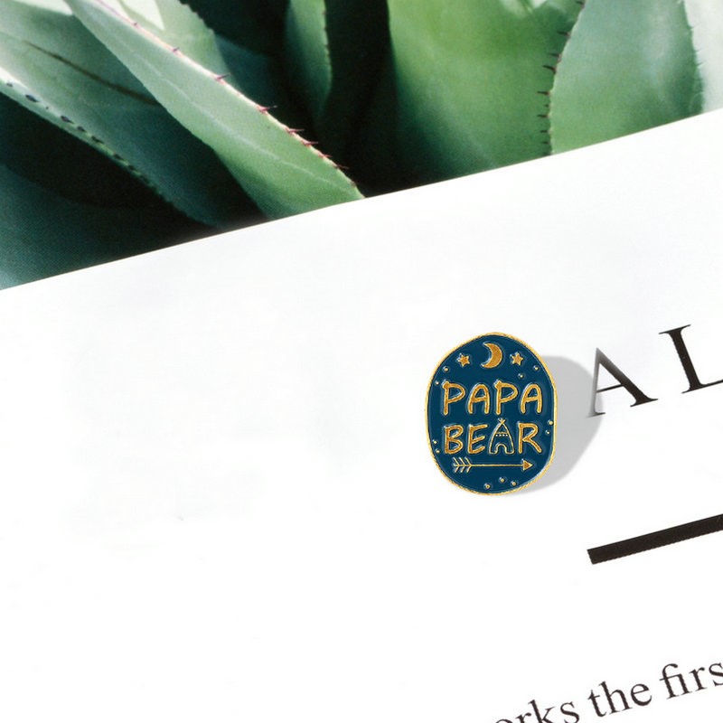 Mama Papa Bear Enamel Pins Cus - Embroidery Logo 评论和价格