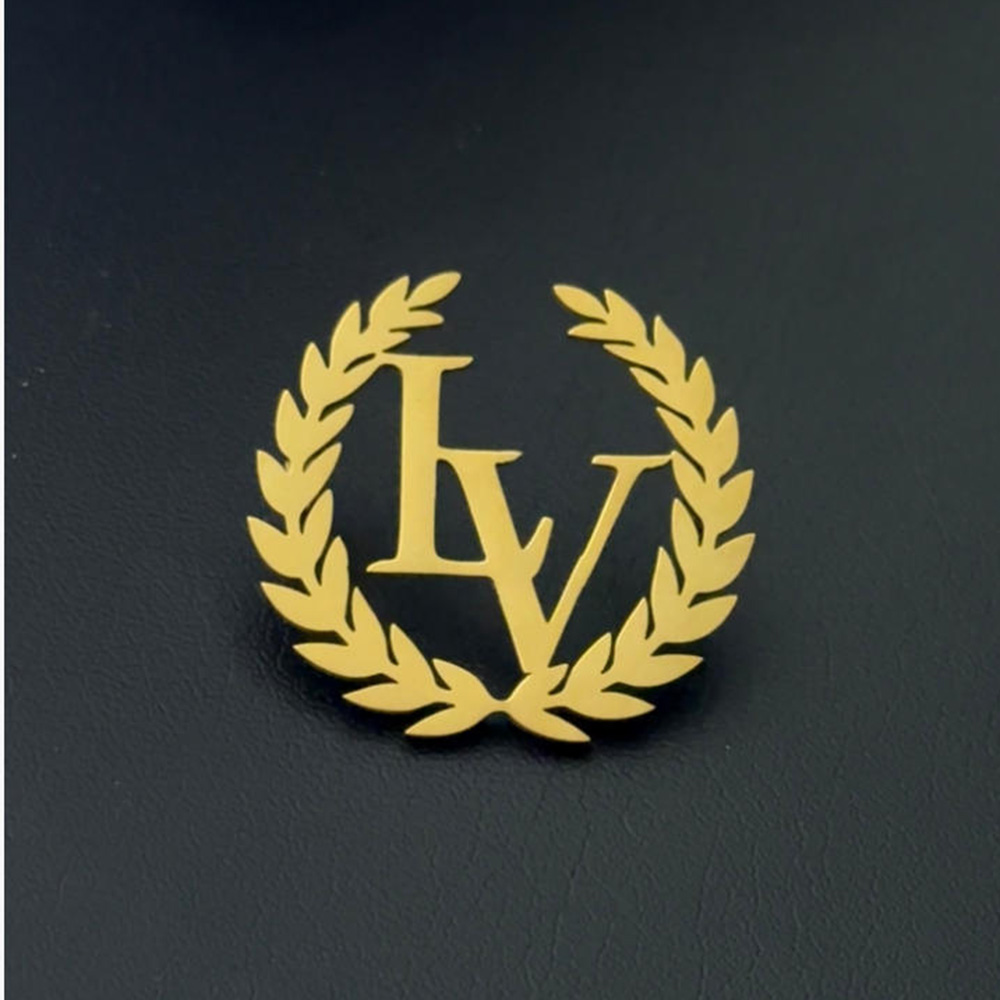 Customized brooch, olive flowe - Embroidery Initials 评论和价格