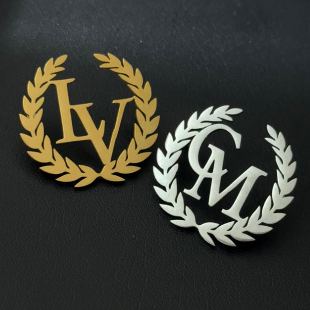 Customized brooch, olive flowe - Embroidery Initials 评论和价格