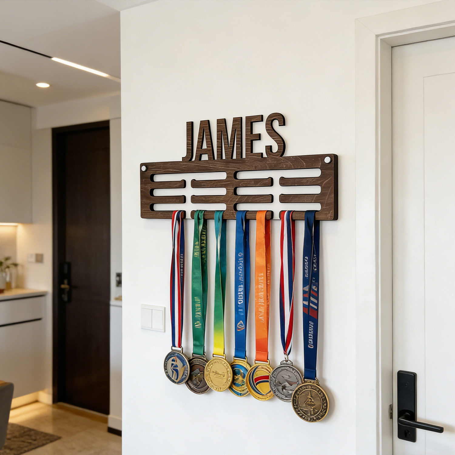 1pc Custom Modern Style Medal  - Frame Display Wood 评论和价格