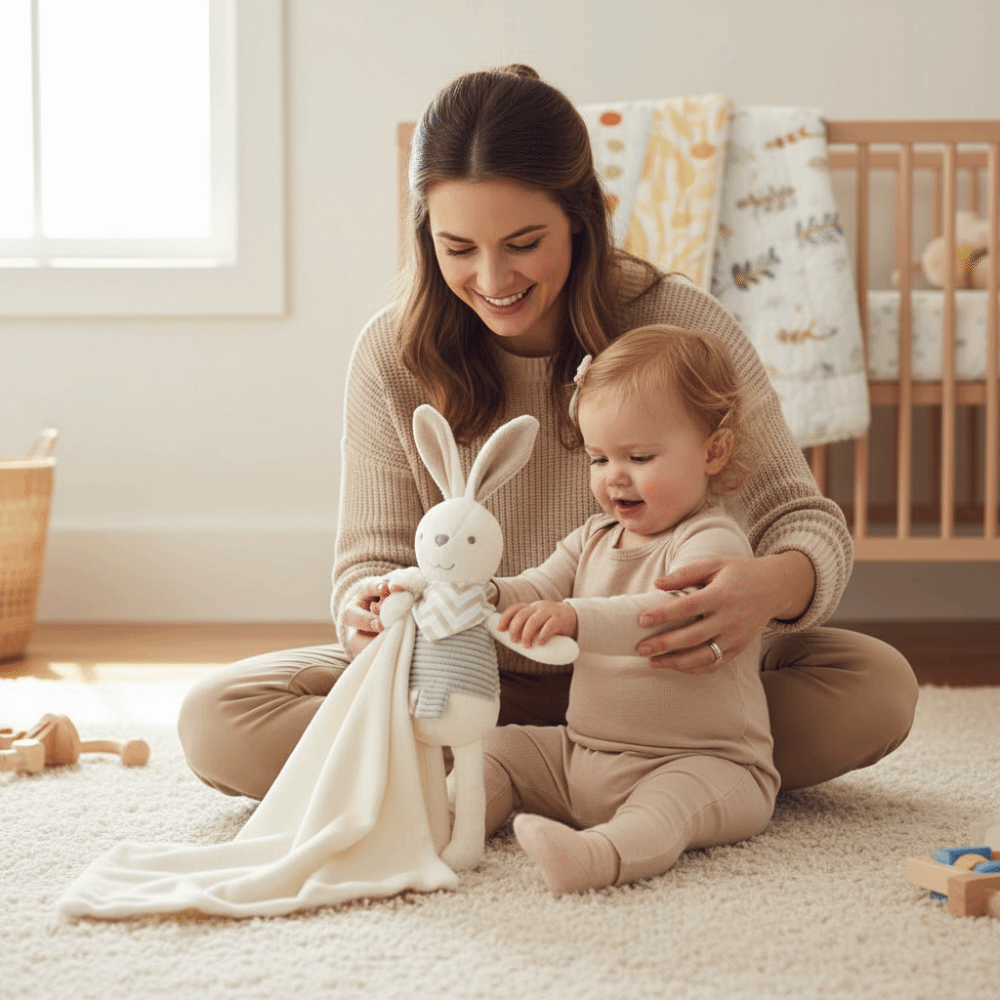 Square Shape Baby Rabbit Comfo - Embroidery Rabbit 评论和价格