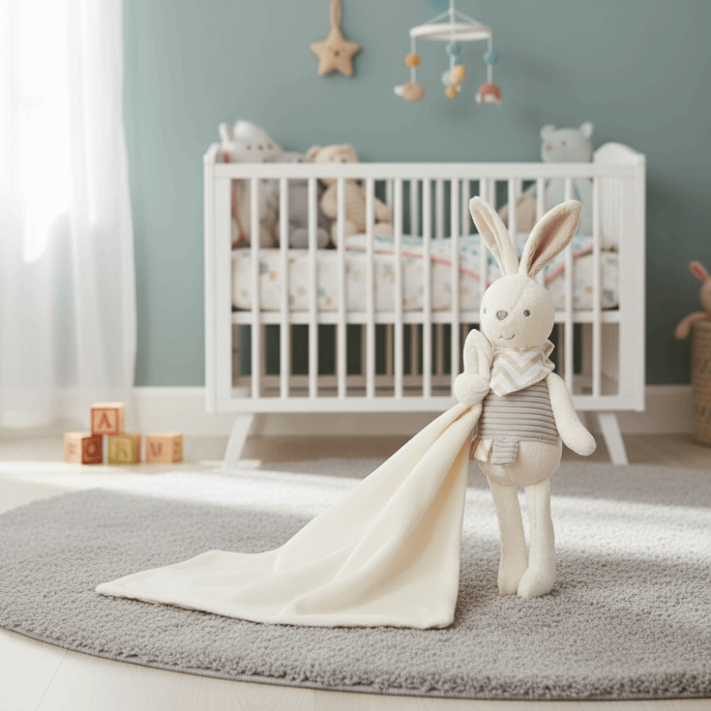 Square Shape Baby Rabbit Comfo - Embroidery Rabbit 评论和价格