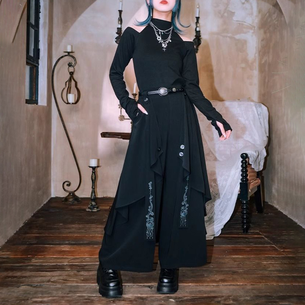 Dark Gothic Embroidered Ribbon - Embroidery Ribbon 评论和价格