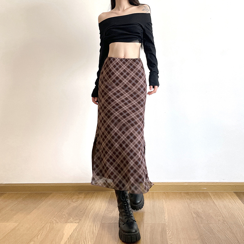 Women Spring Autumn Plaid Prin - Felt Sheet Wool 评论和价格