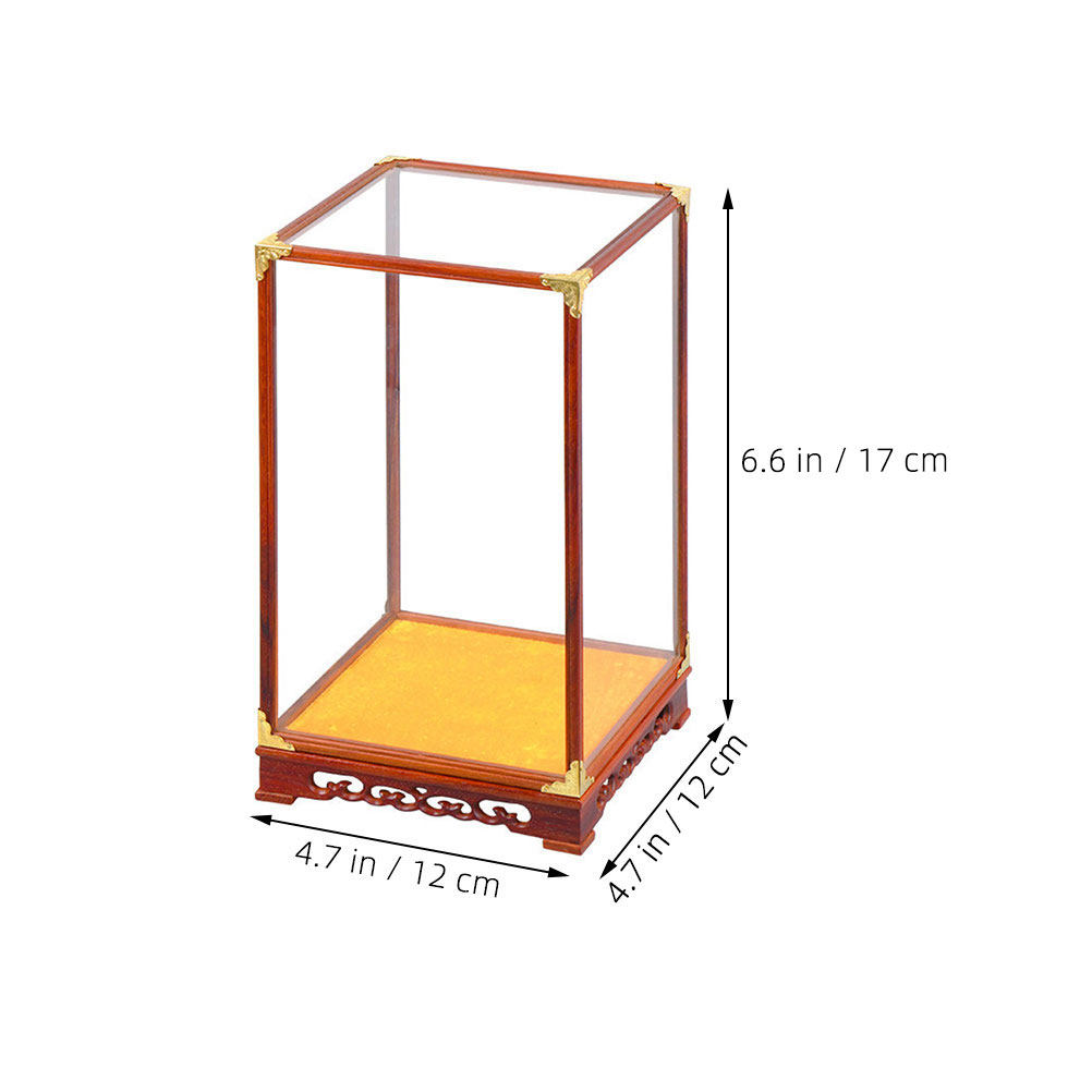 Glass Display Box Buddha Prote - Frame Display Wood 评论和价格