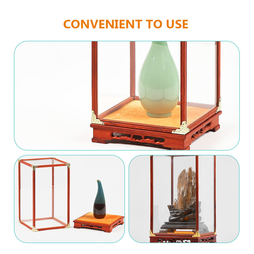 Glass Display Box Buddha Prote - Frame Display Wood 评论和价格