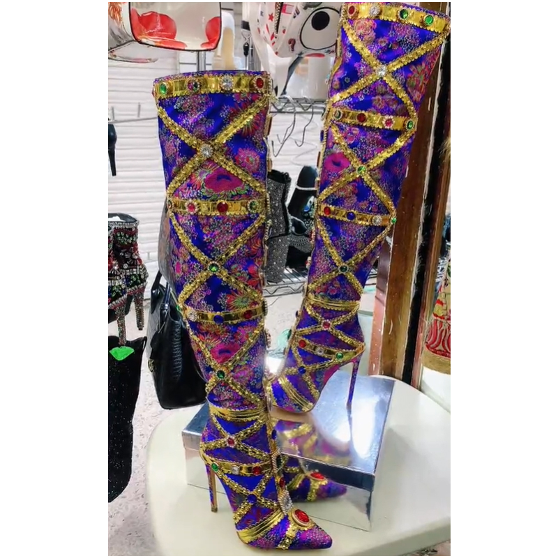 Multicolor Gemstone Gold Trim  - Embroidery Stitch 评论和价格