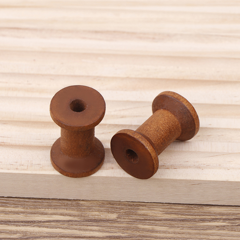 10Pc Vintage Wooden Spools DIY - Embroidery Ribbon 评论和价格