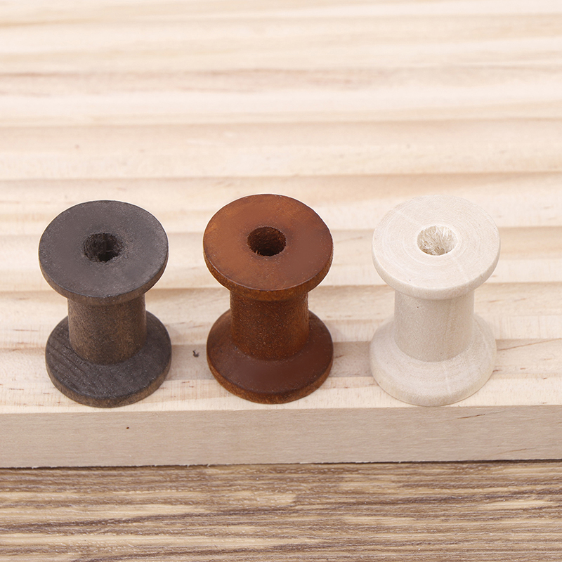 10Pc Vintage Wooden Spools DIY - Embroidery Ribbon 评论和价格
