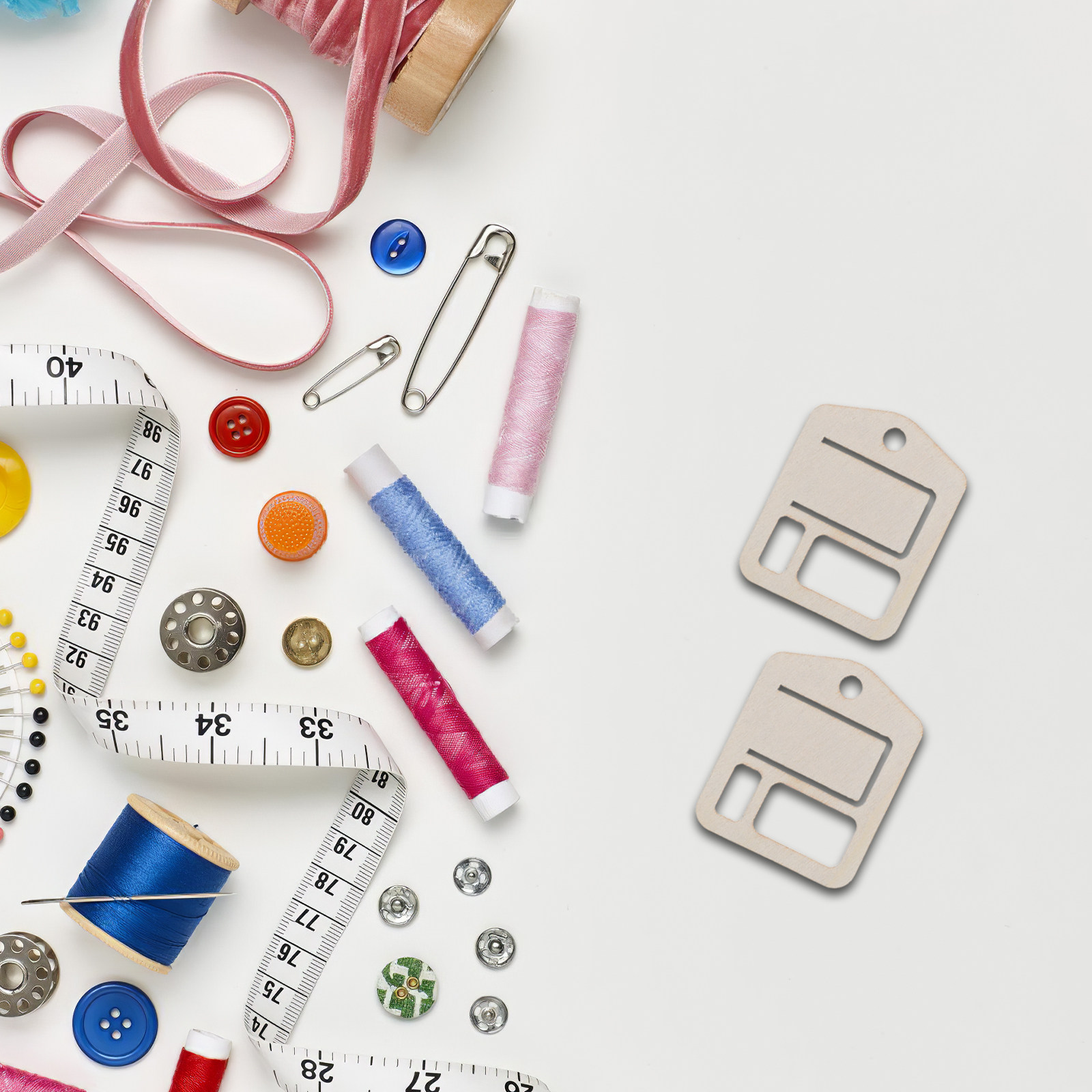 100Pcs Wooden Craft Thread Org - Embroidery Service 评论和价格